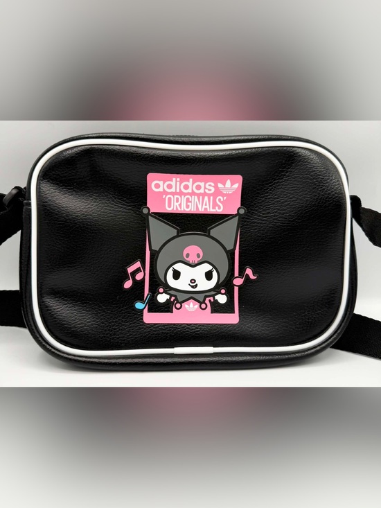 adidas Handbags - Adidas Originals x Hello Kitty Kuromi Small Item Bag Black Zip Pocket NEW